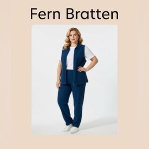 Fern Bratten Women’s Vintage Faux Suede Vest Size 1X